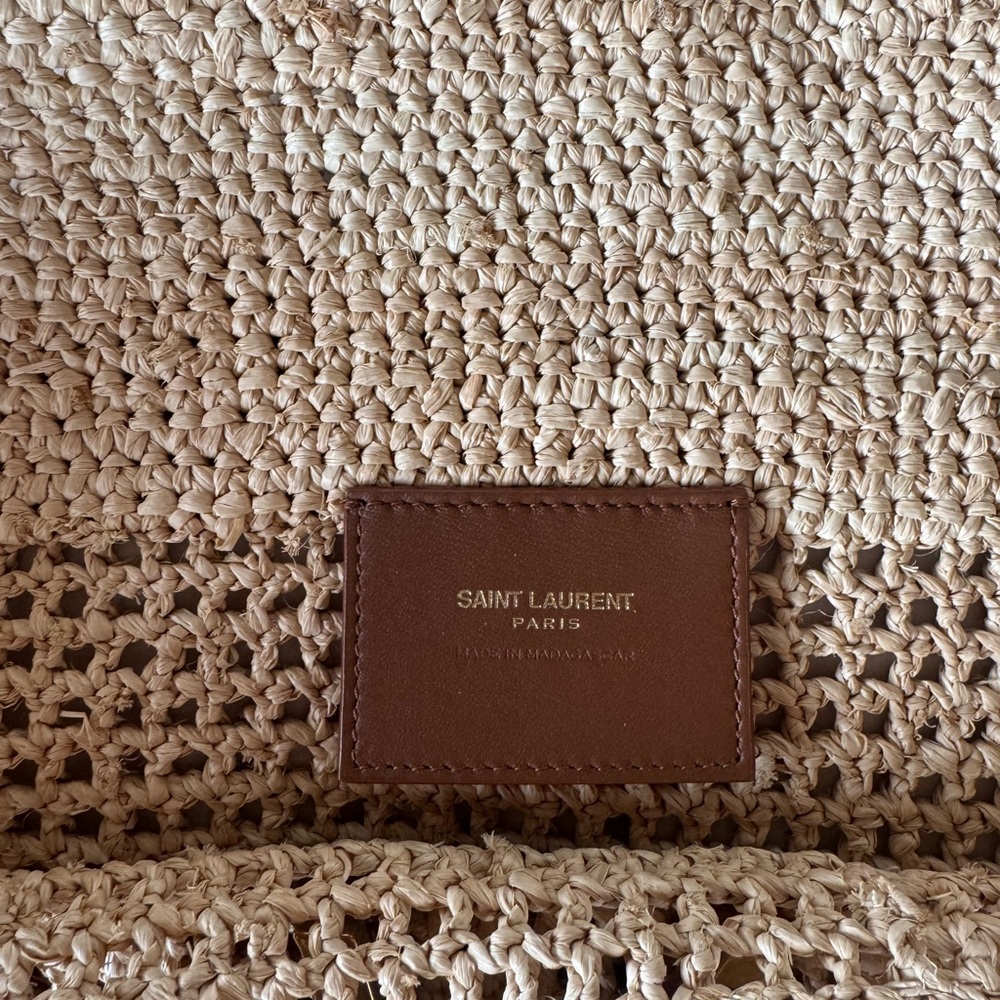 AUTHENTIC Yves Saint Laurent ICARE bag in raffia - Picture 5 of 7